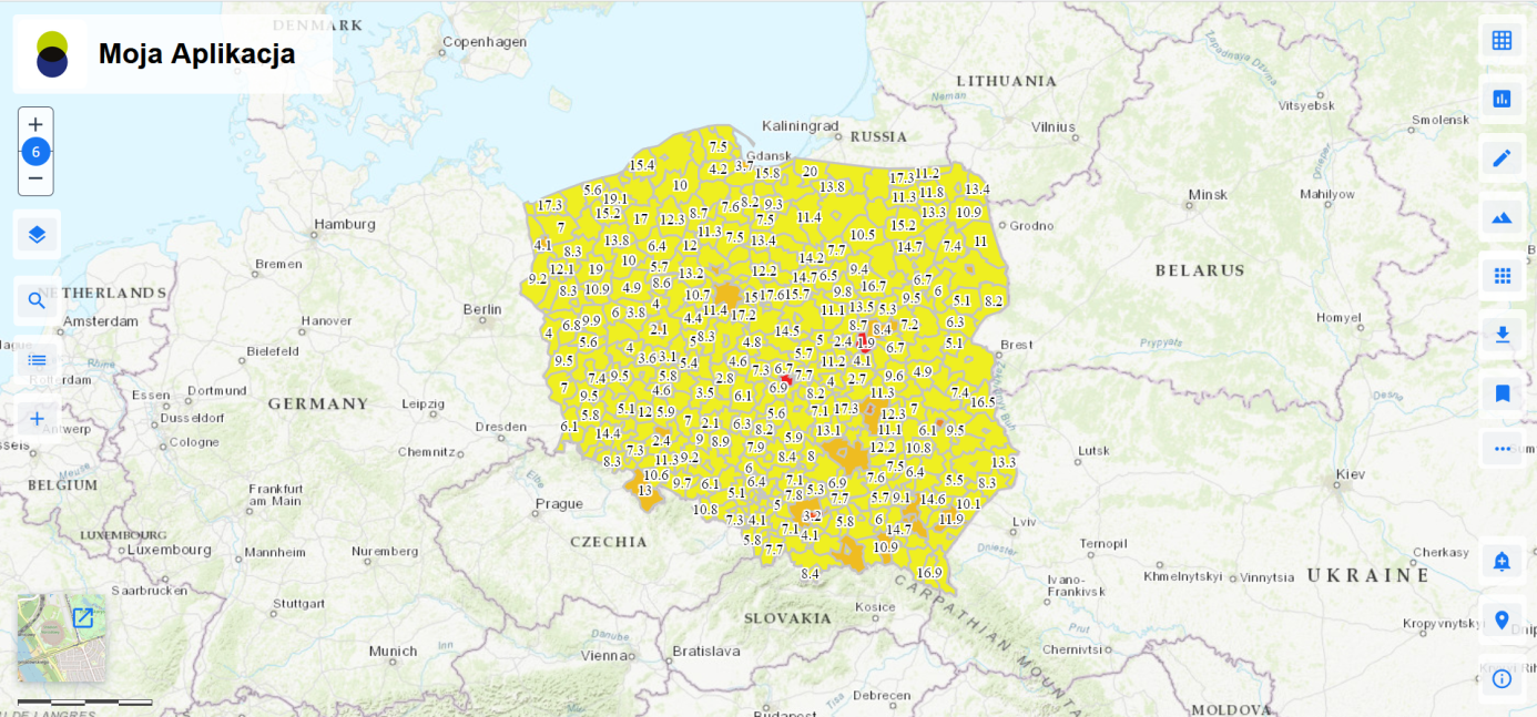 Główny ekran aplikacji