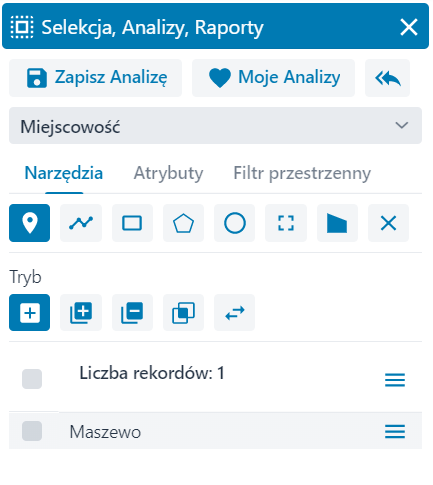 Dodanie obiektu do selekcji