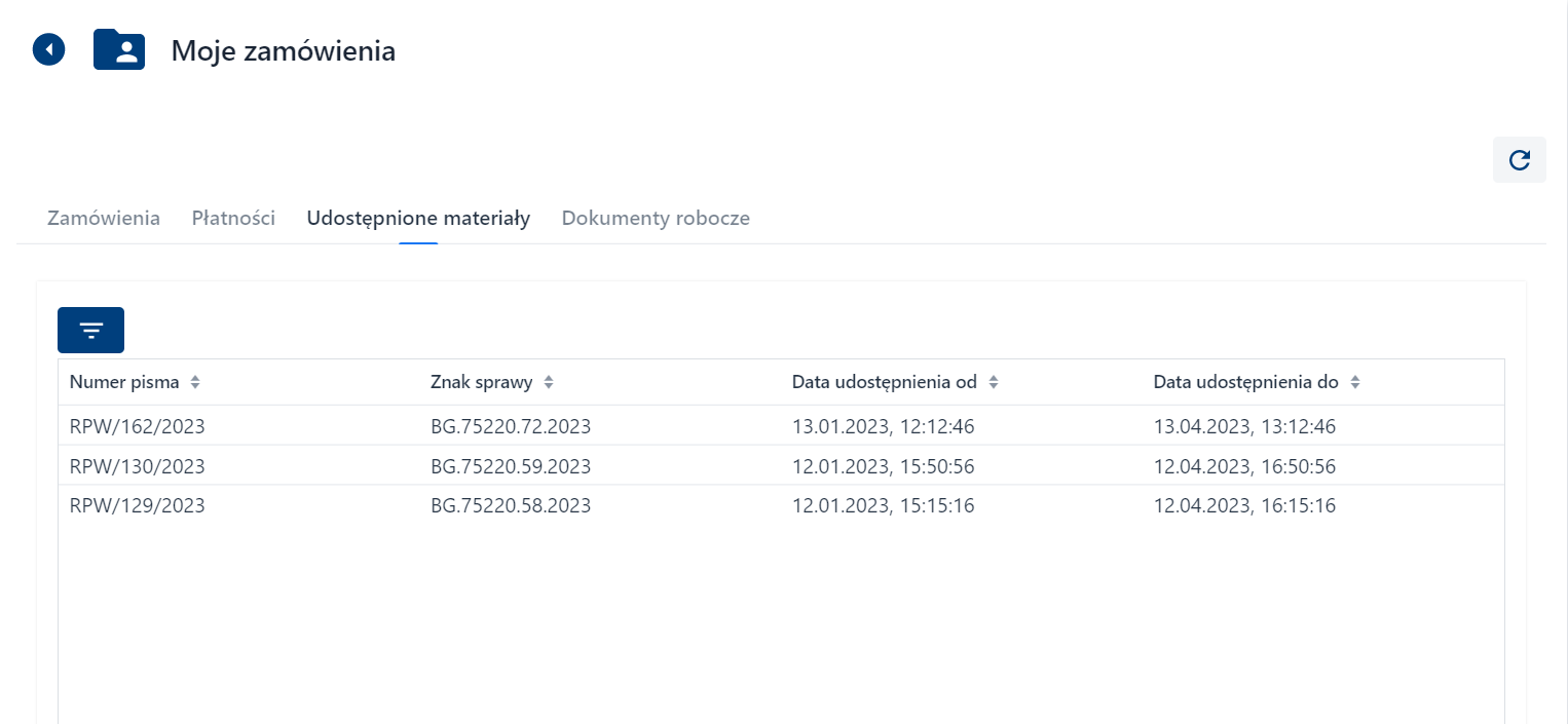 Przykładowy formularz wyświetlający listy