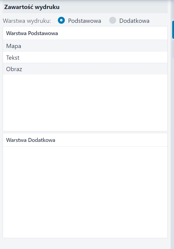Zakładka ‘Zawartość wydruku’ w Edytorze wydruku