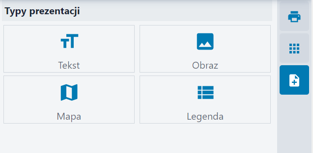 Okno ‘Typy prezentacji’ – edytor wydruku