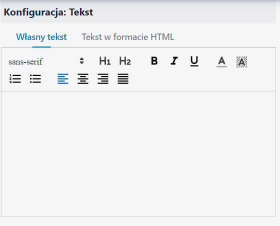 Dodanie tekstu w Edytorze wydruku