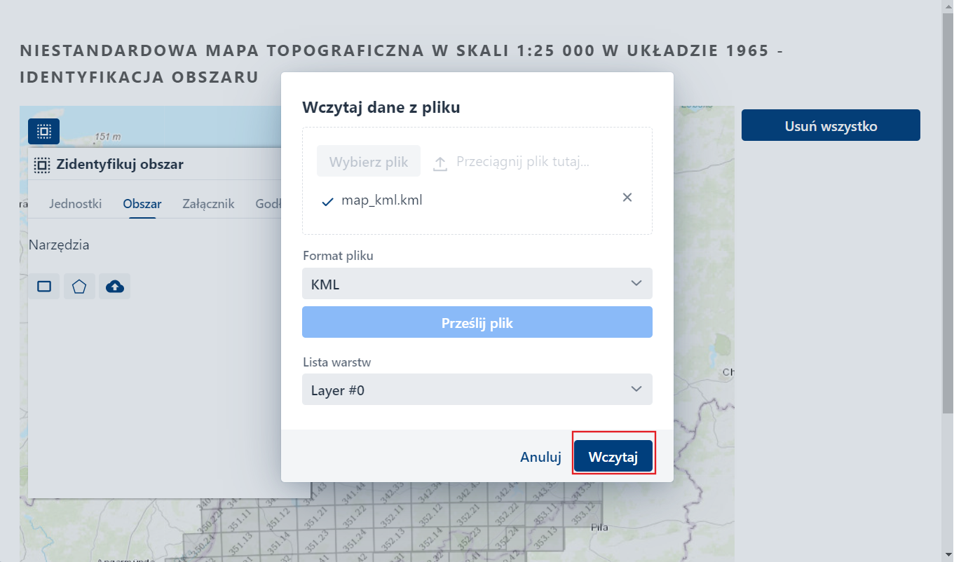 Wczytaj dane z pliku - wczytanie pliku Wczytaj dane z pliku - wczytanie pliku