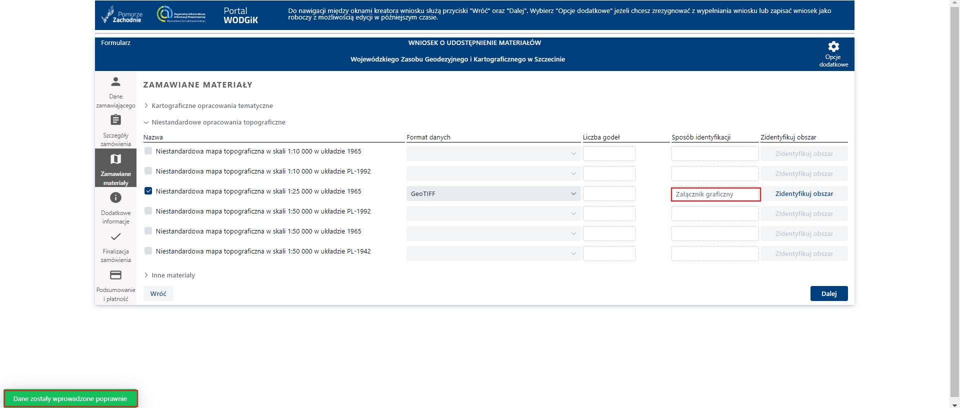 Formularz wniosku - dodanie wyniku identyfikacji do formularza Formularz wniosku - dodanie wyniku identyfikacji do formularza