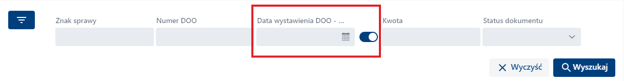 Płatności - Filtry - data Płatności - Filtry - data