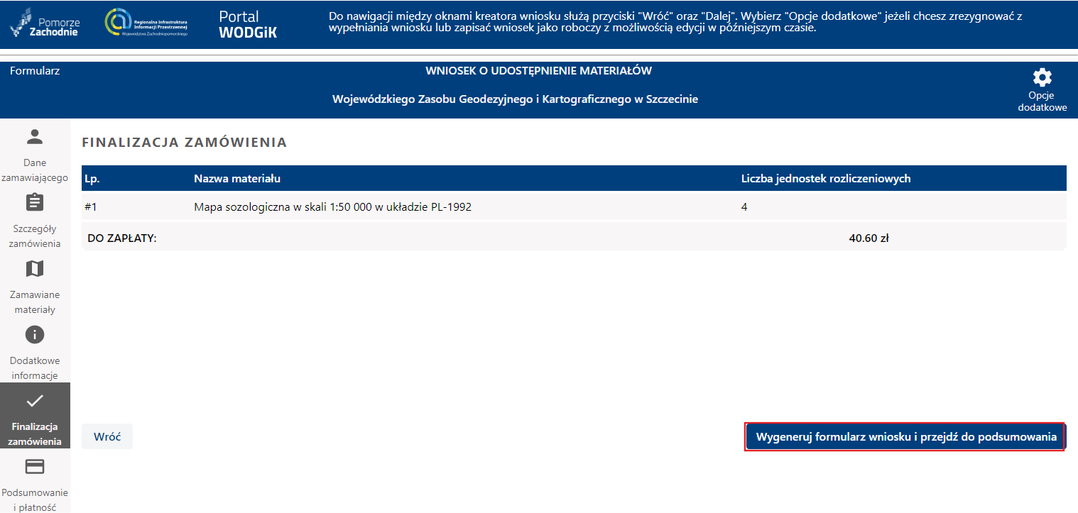 Formularz wniosku - nawigacja wstec Formularz wniosku - nawigacja wstec
