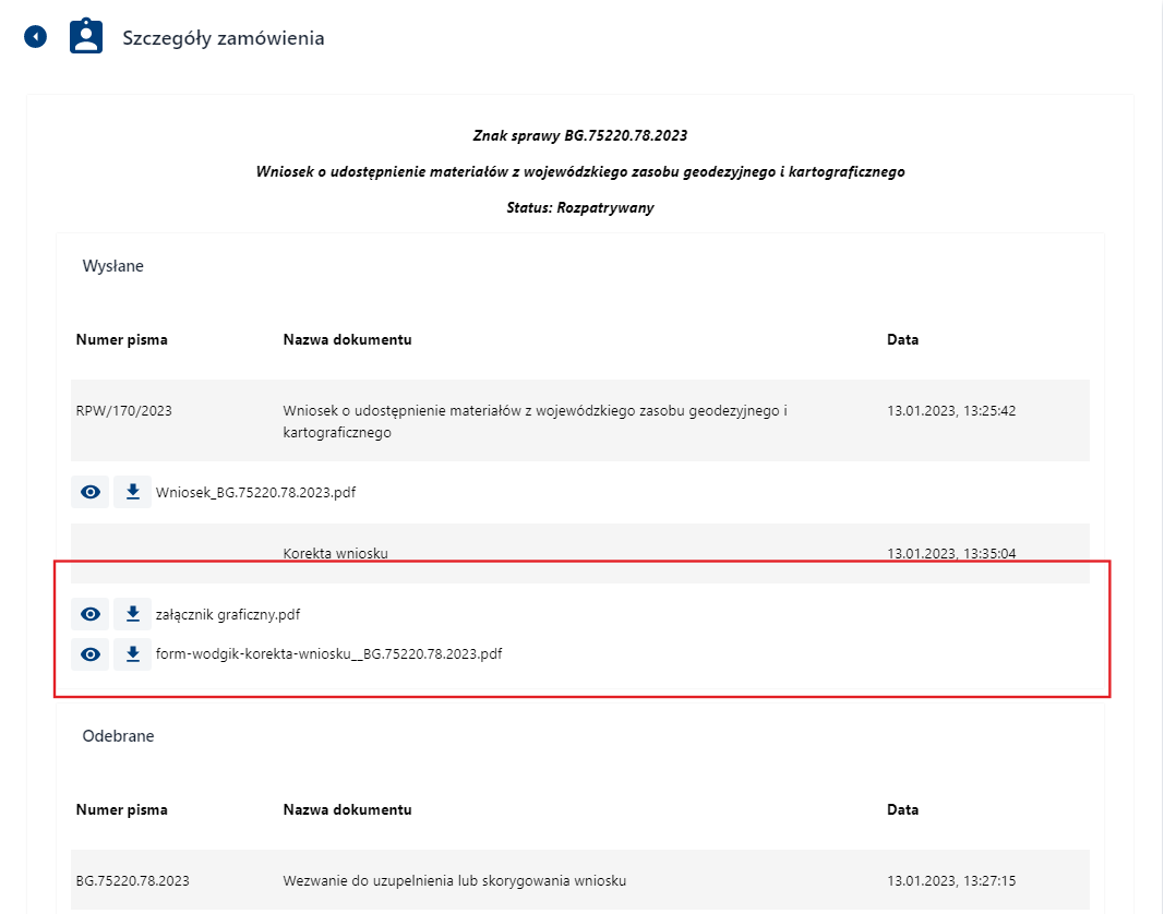 Szczegóły zamówienia - zestawienie dokumentów Szczegóły zamówienia - zestawienie dokumentów