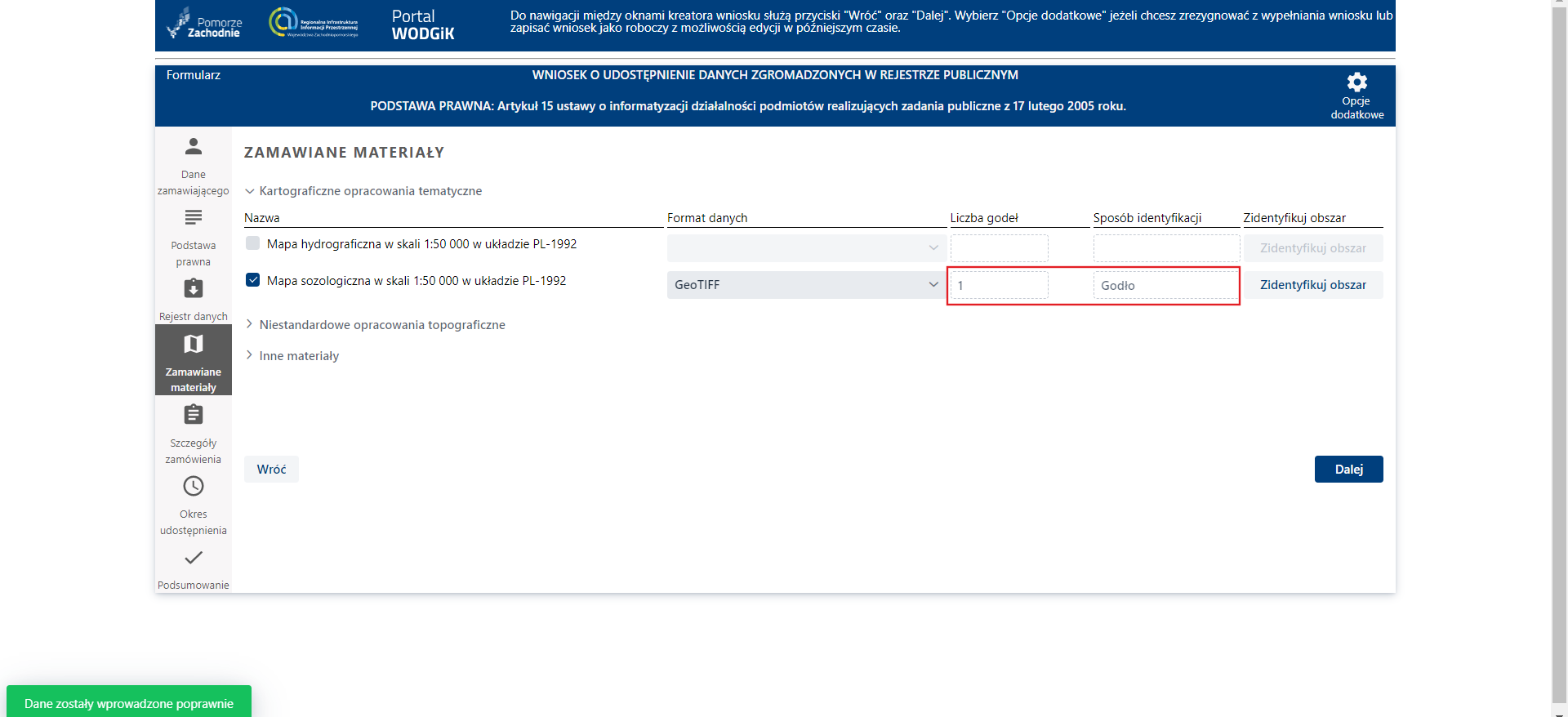 Formularz- zamawiane materiały Formularz- zamawiane materiały
