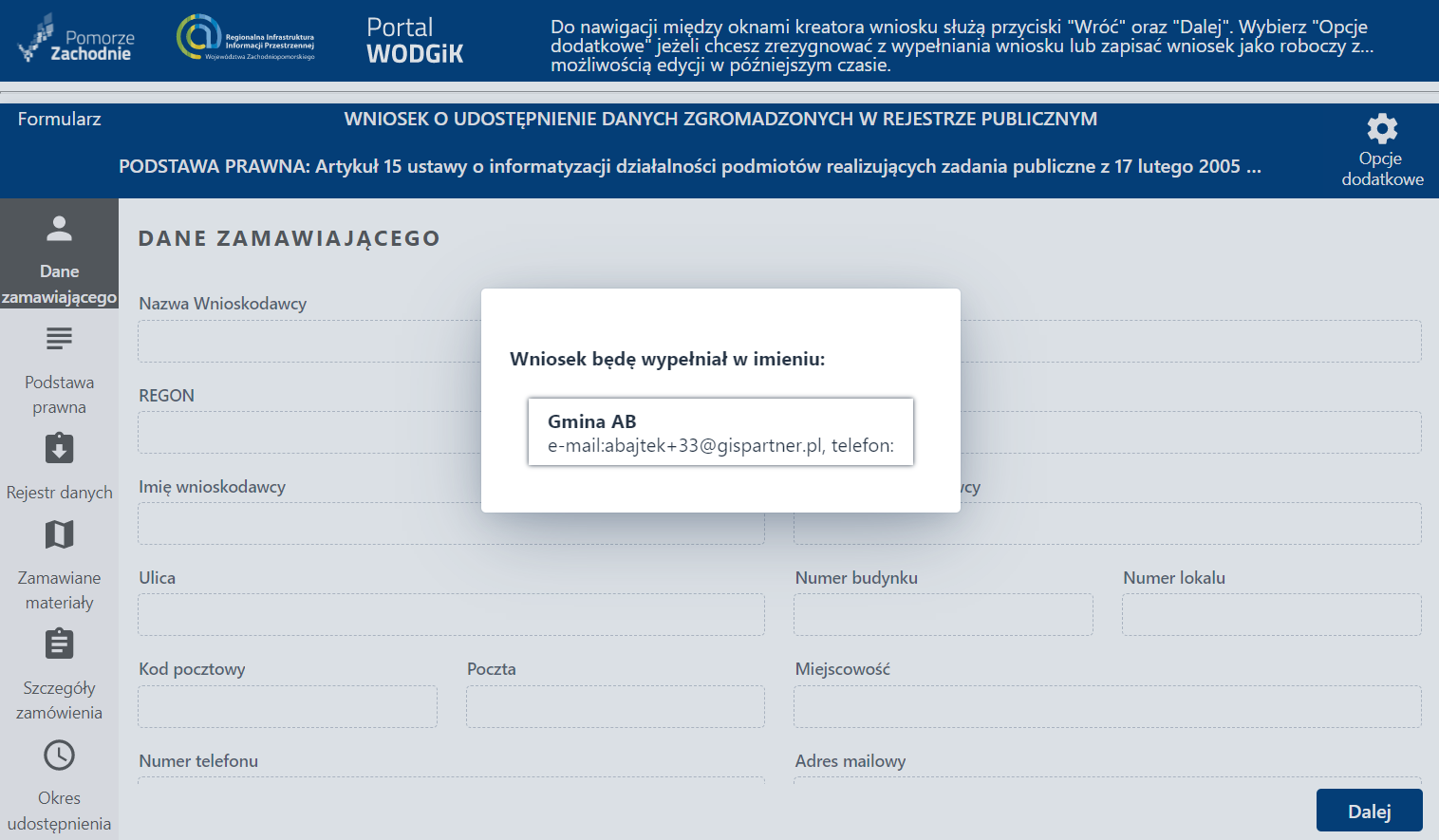 Lista wniosków Lista wniosków