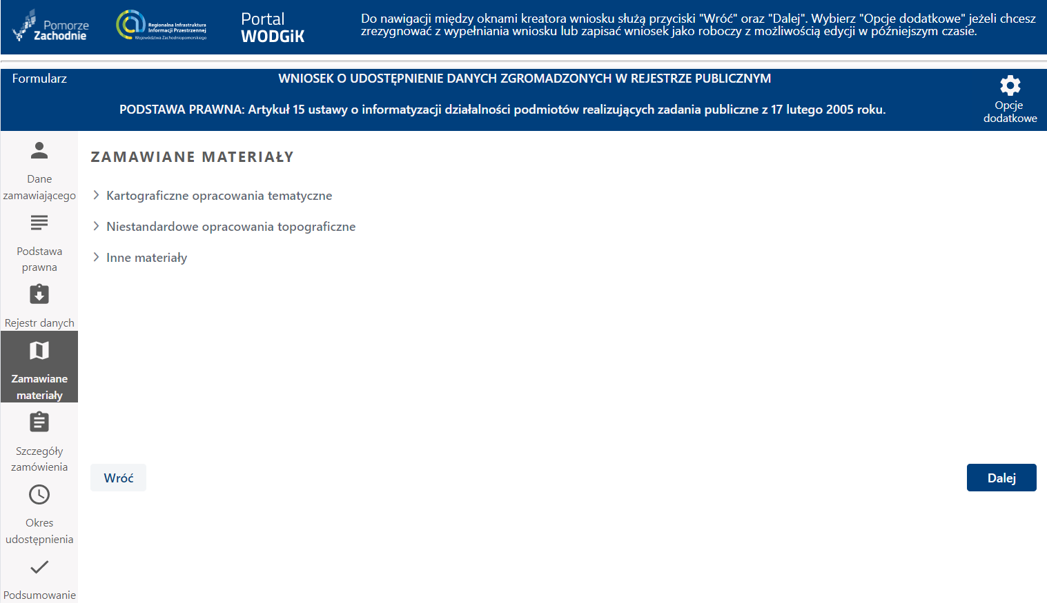 Zamawiane materiały - inne materiały Zamawiane materiały - inne materiały