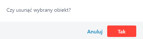 Okno usuwania kompozycji