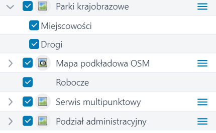 Widok rozwiniętej warstwy