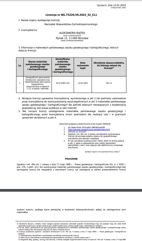 Przykładowa Licencja Przykładowa Licencja