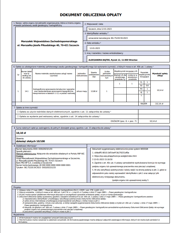 Przykładowe DOO Przykładowe DOO