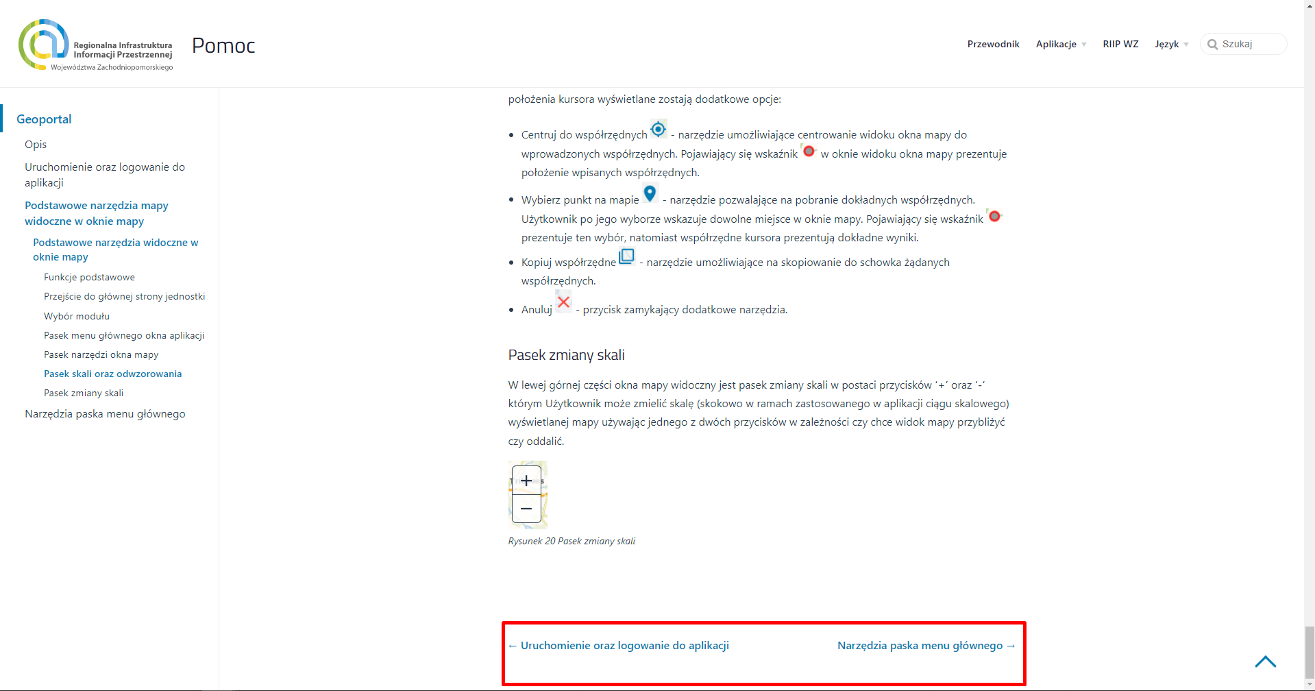 przechodzenie do sekcji