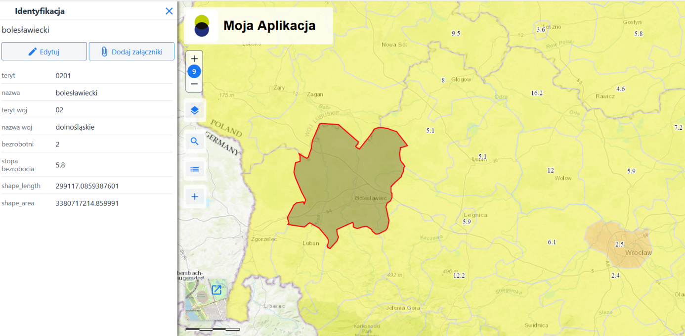 Identyfikacja obiektu na mapie