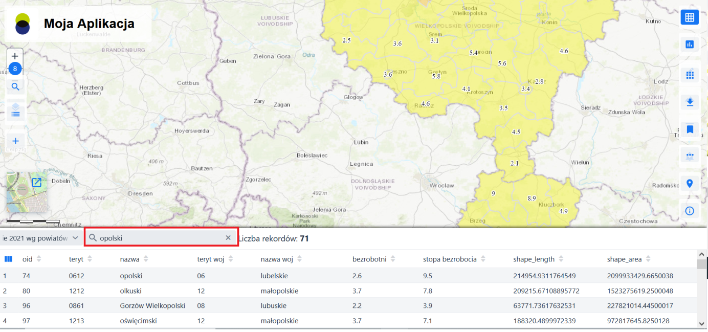 Wyszukiwanie w Tabeli