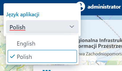Zmiana języka aplikacji
