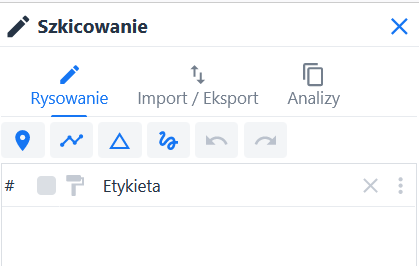 Szkicowanie - dostępne narzędzia