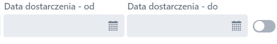Okno wyszukiwania po dacie od - do