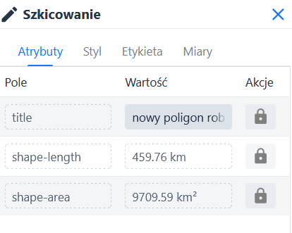 Szkicowanie - edycja atrybutów szkicu</fig
