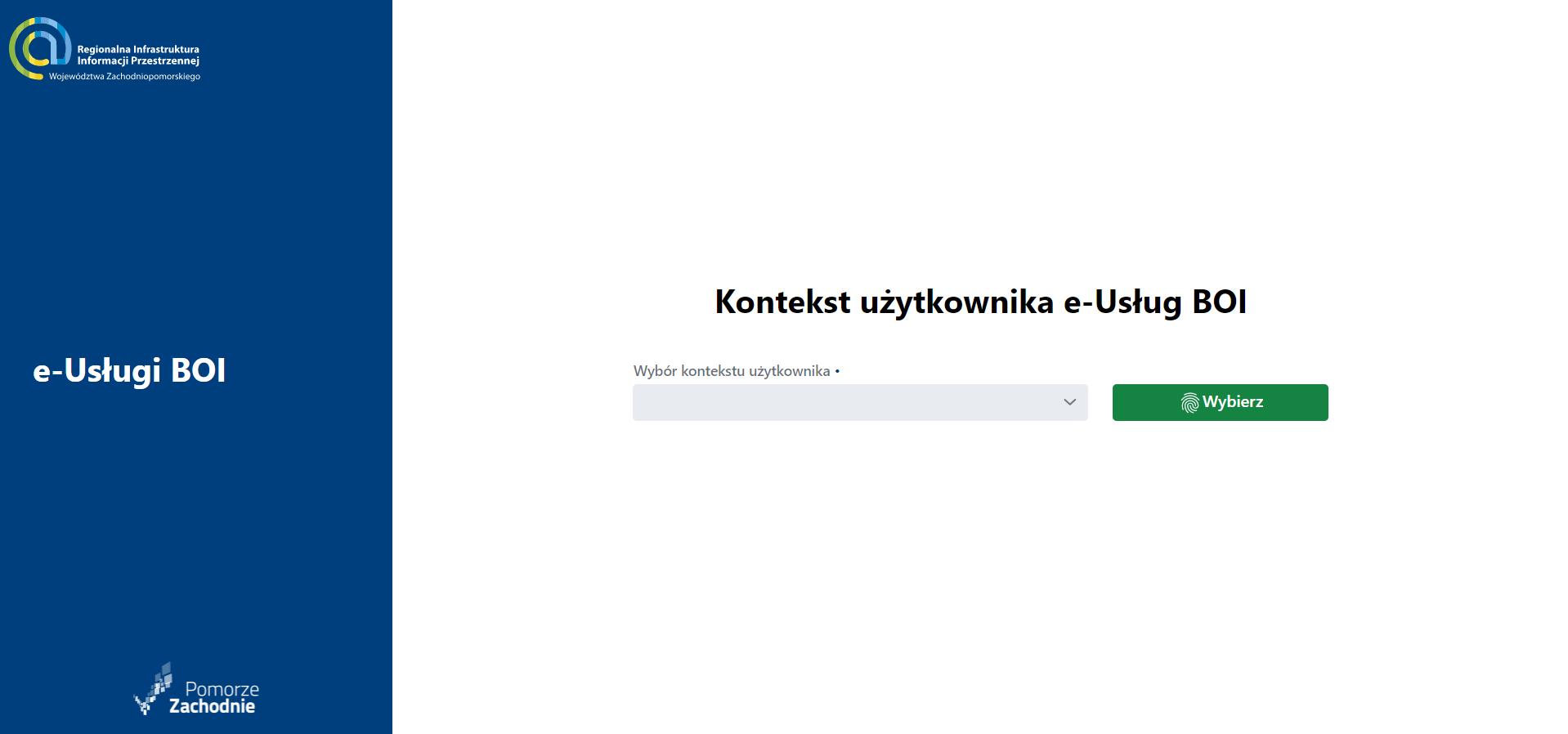 Kontekst użytkownika e-Usług RIIP WZ