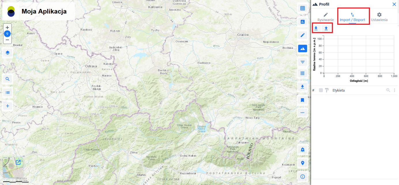 Profil - Menu Import/Export