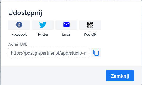 Zakładki - Udostępnij