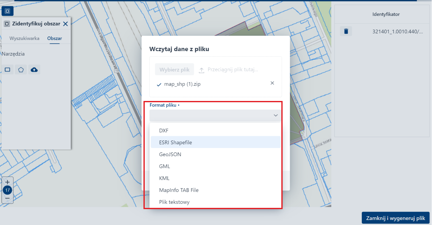 Zakładka Obszar – przesyłanie załącznika – cz. 3