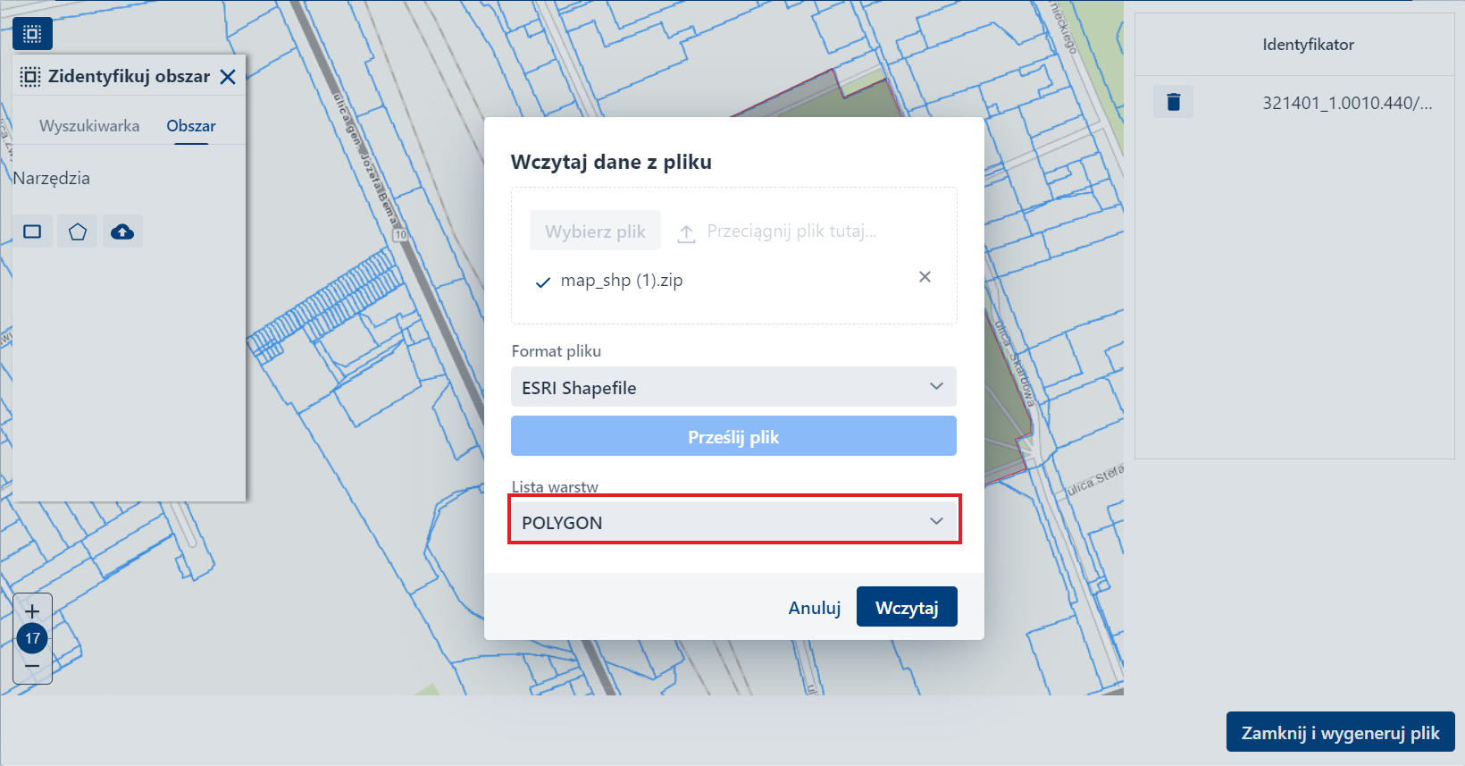 Zakładka Obszar – przesyłanie załącznika – cz. 5