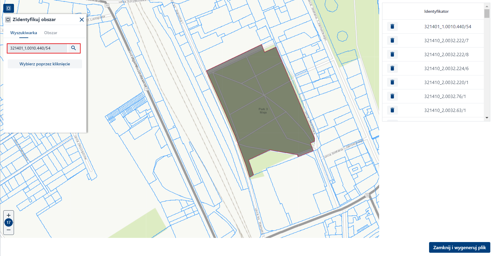 Zidentyfikuj obszar - Wyszukiwarka
