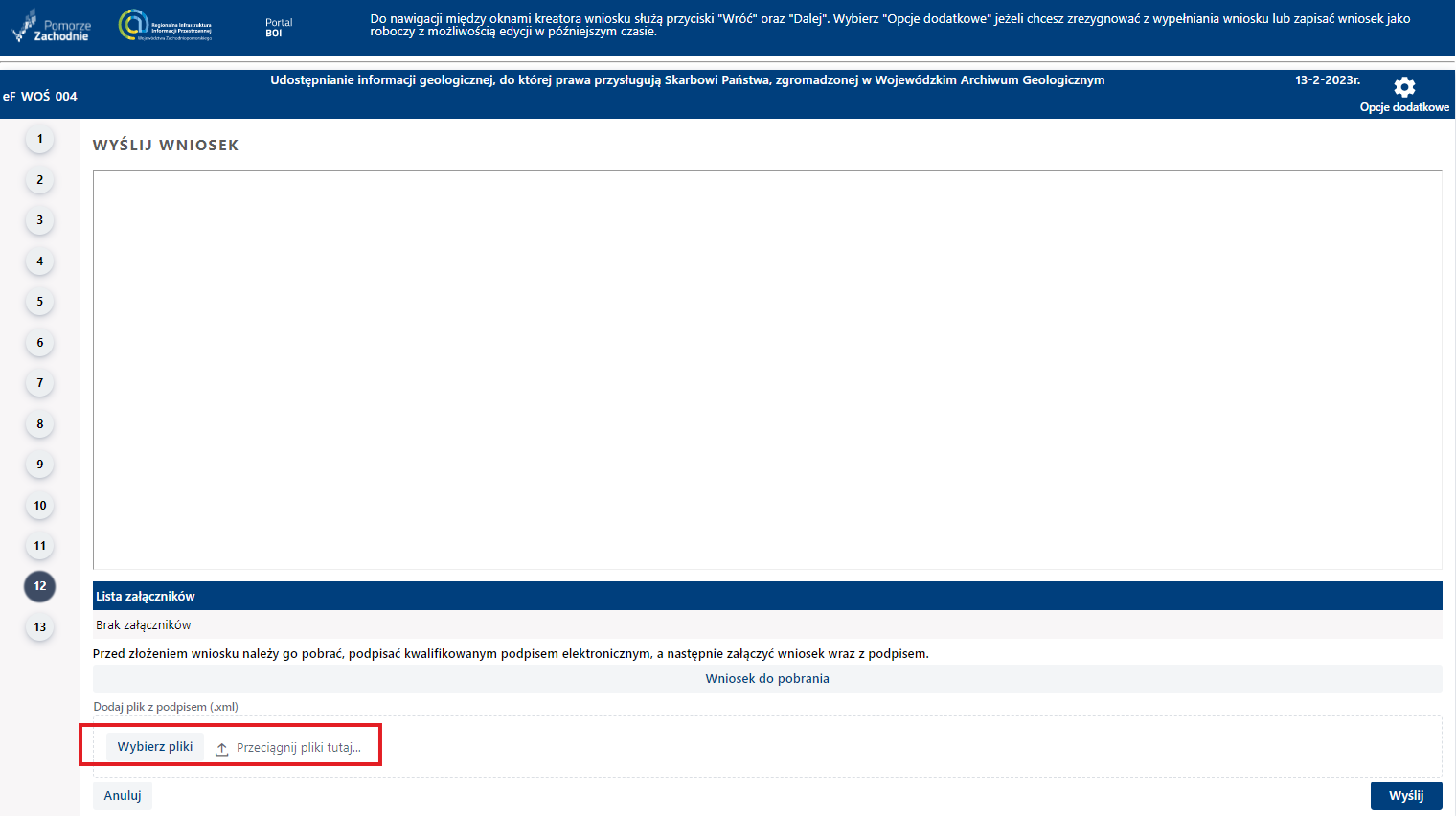 Składanie wniosku wymagającego uwierzytelniania – cz. 15