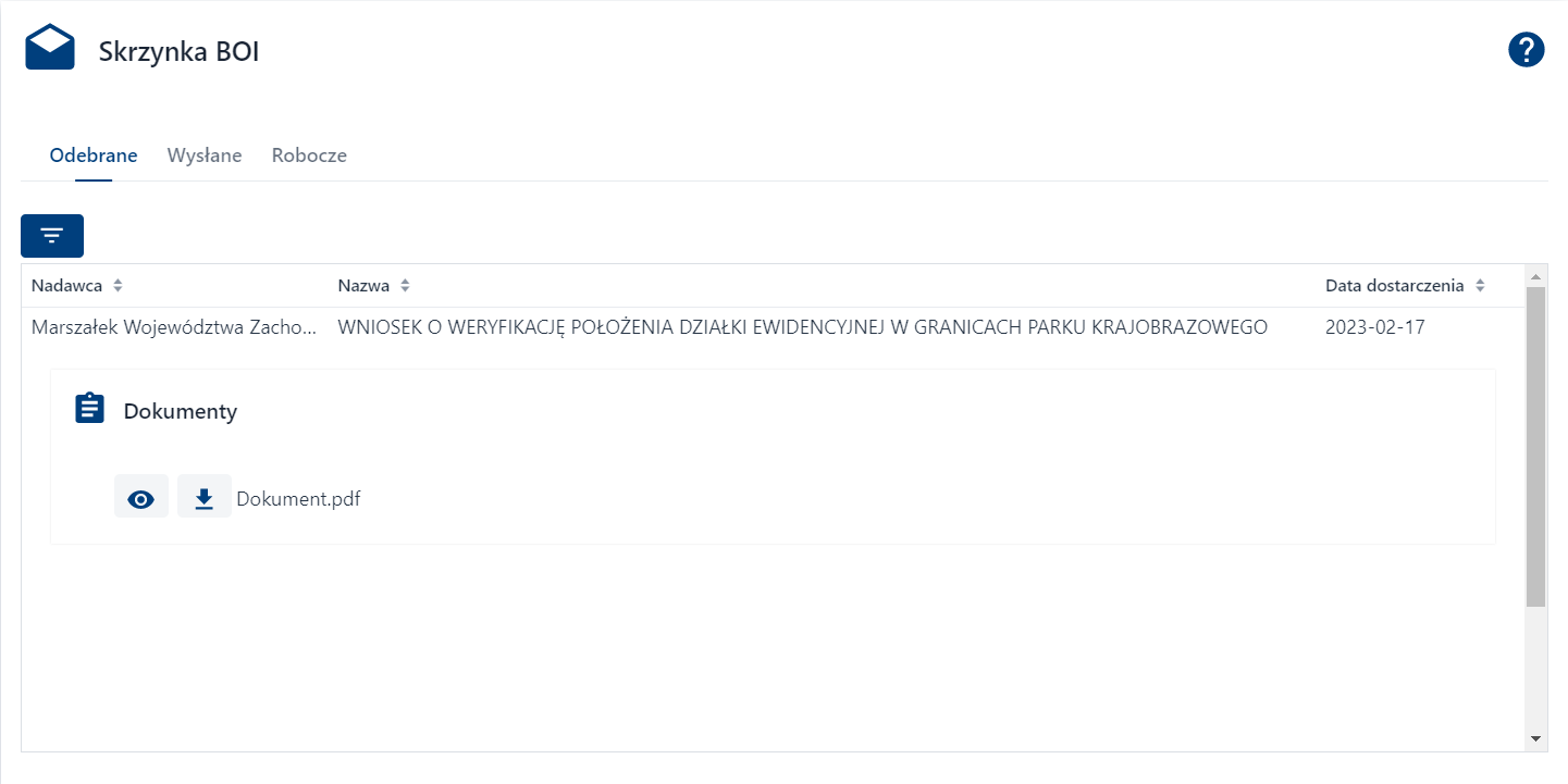 Skrzynka BOI - odpowiedź z EZD PUW ws. złożonego wniosku - załącznik