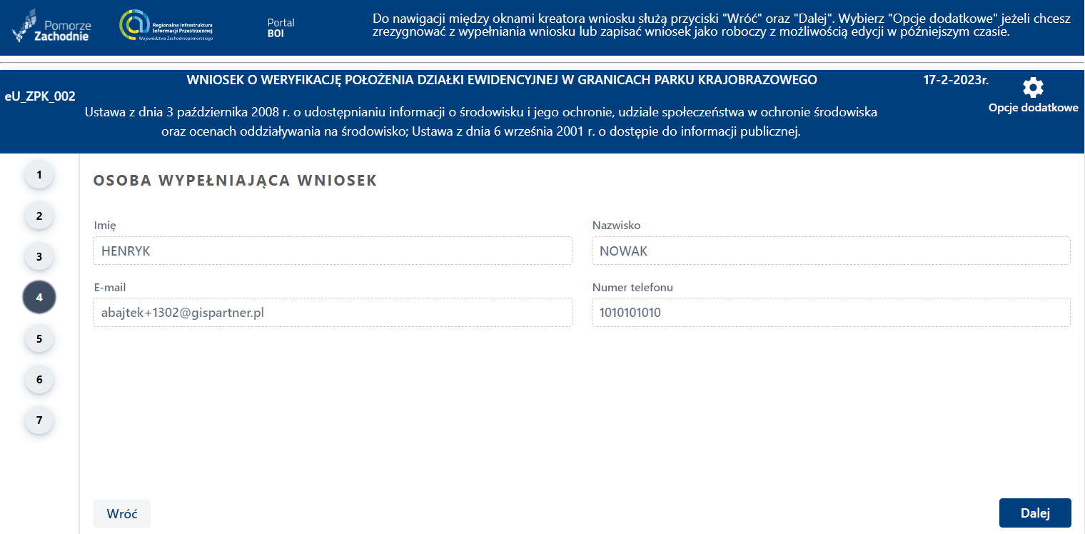 Składanie wniosku niewymagającego uwierzytelnienia – cz. 6