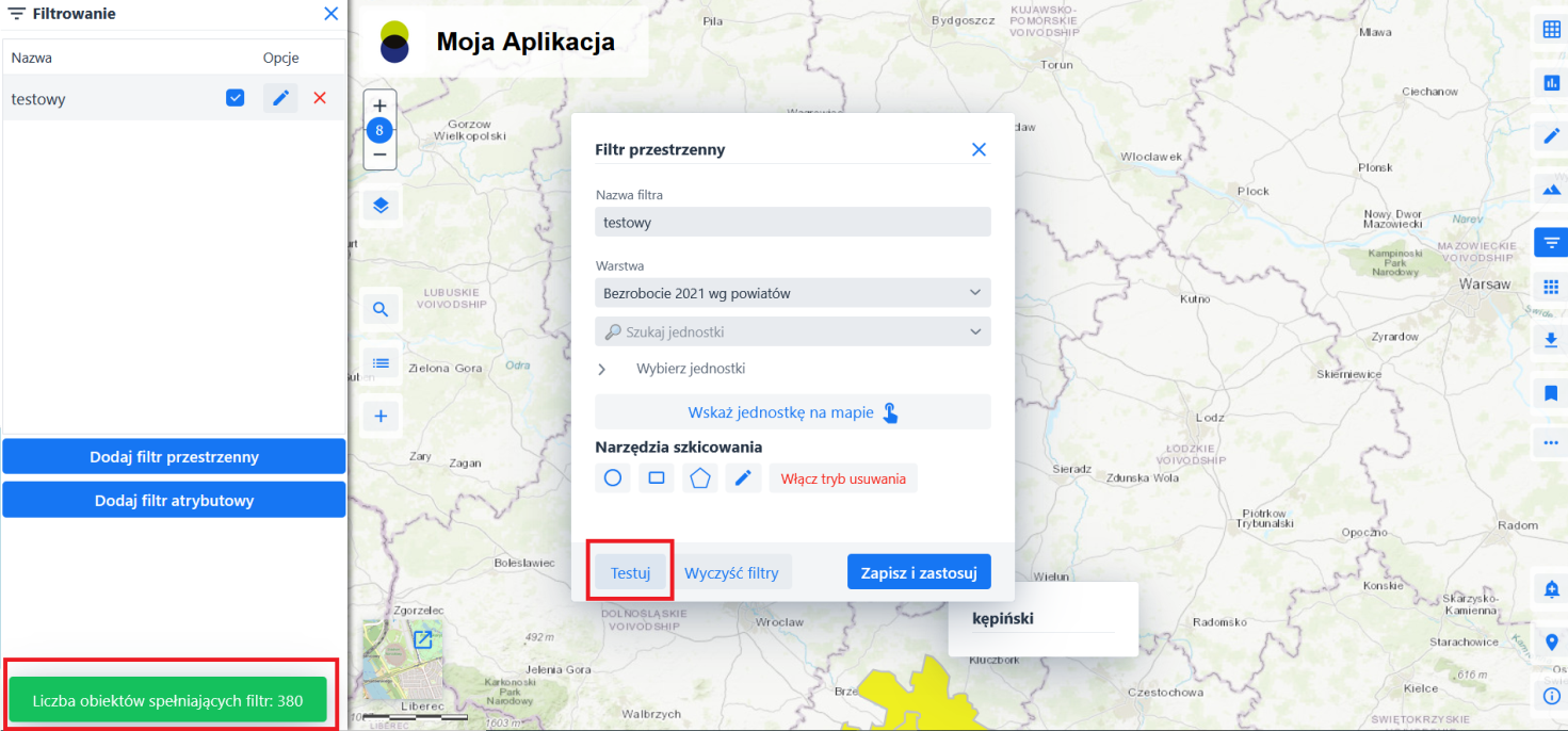 Filtrowanie – Testuj