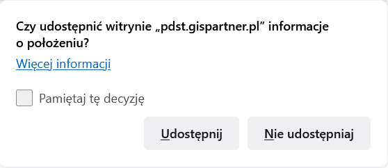 Udostępnianie informacji o położeniu