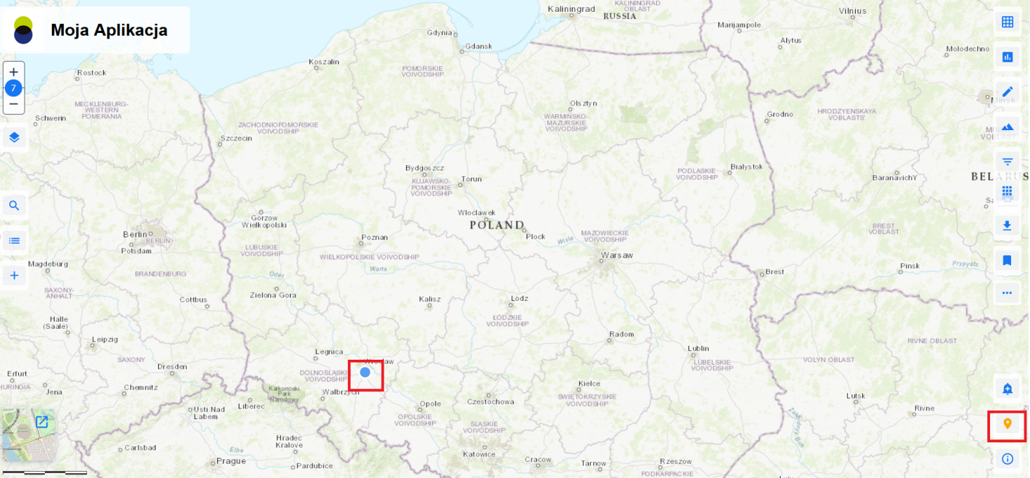 Udostępnianie informacji o położeniu – wskazanie na mapie