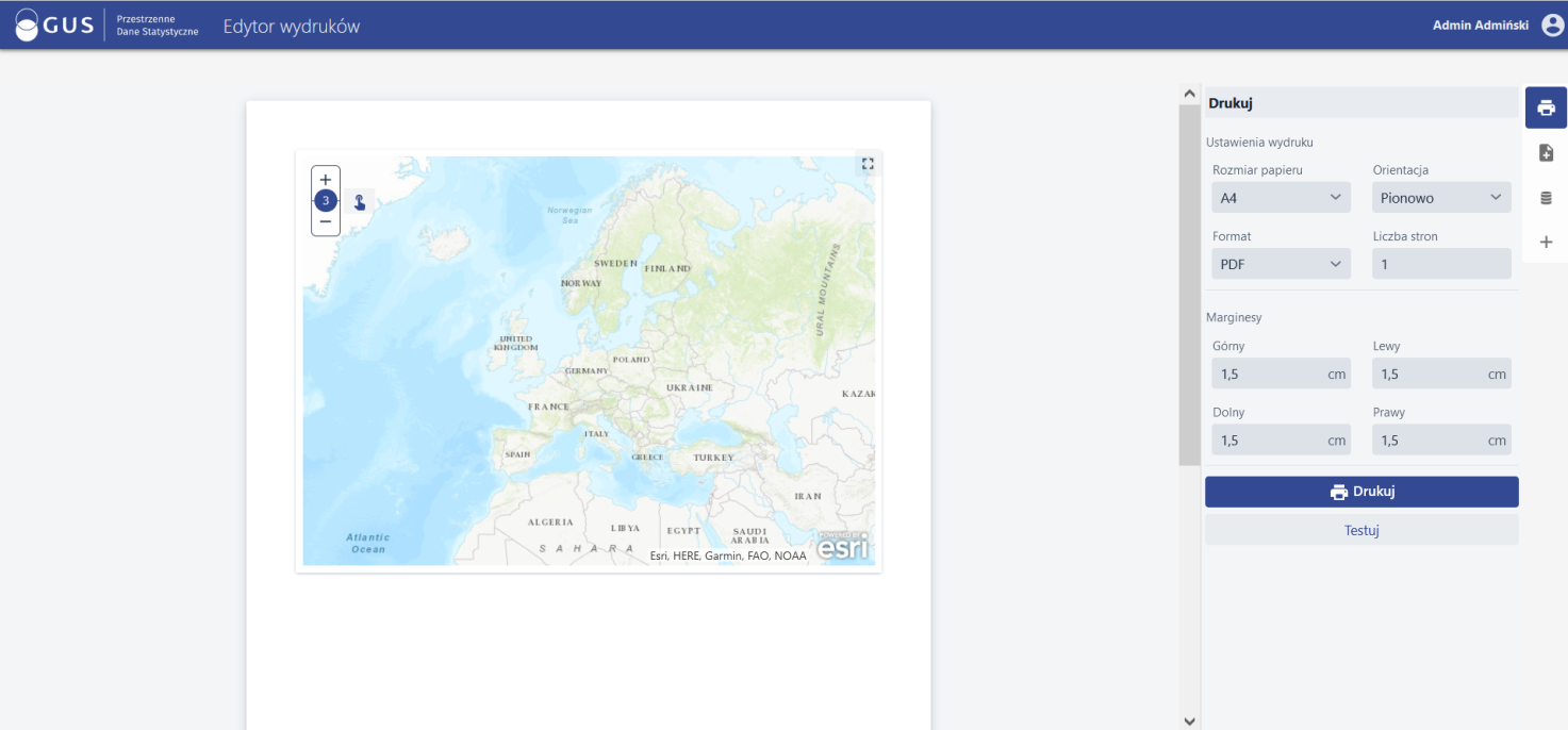 Drukuj – okno ustawień wydruku
